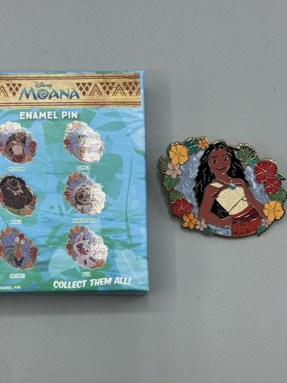 Disney Moana Floral Blind Enamel Pin New Open Box MOANA
